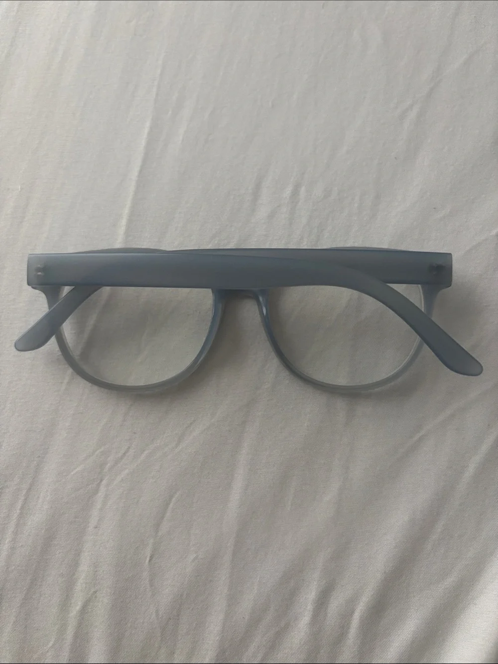 Matte light blue Round Women's Sunglasses Grace with prescription